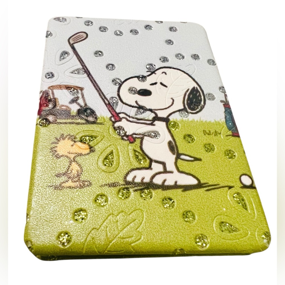 Rectangular Faux Leather Compact Mirror – Golfing Beagle Design